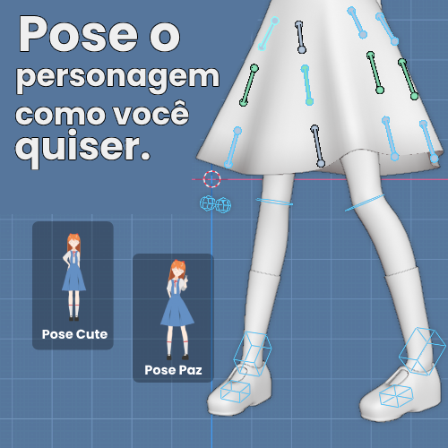 Curso de personagem de anime em 3D