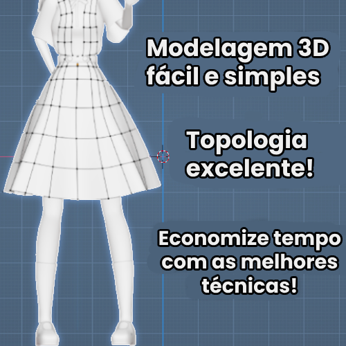Curso de personagem de anime em 3D